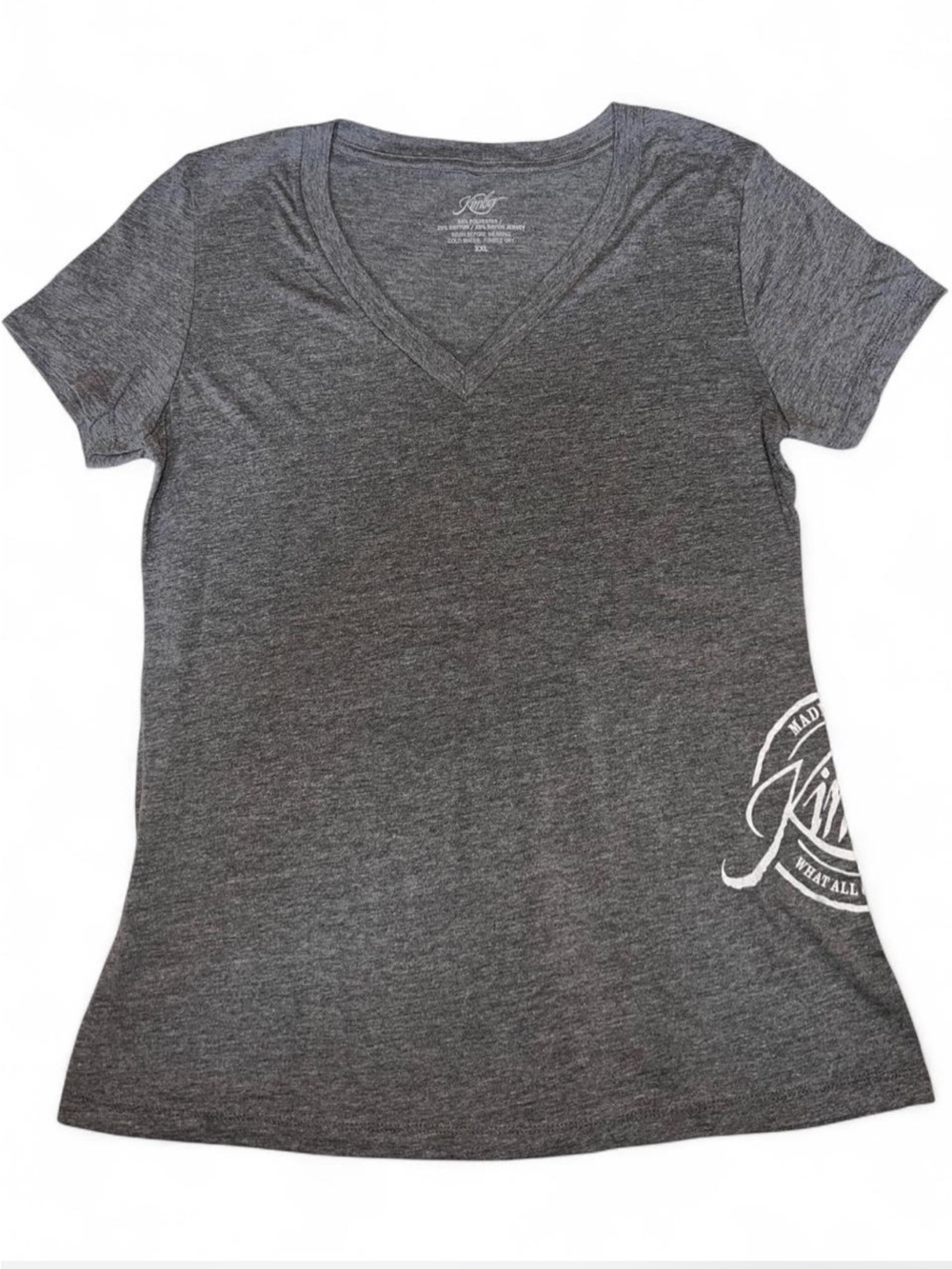 Kimber Guns Women's Charcoal Gray V-Neck Short Sleeve Graphic Tee